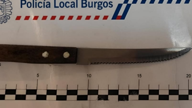 Cuchillo empleado durante la agresión