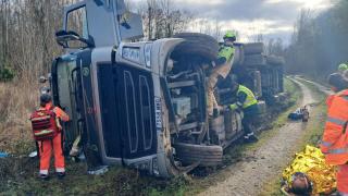 Accidente en Villamartín de la Abadía