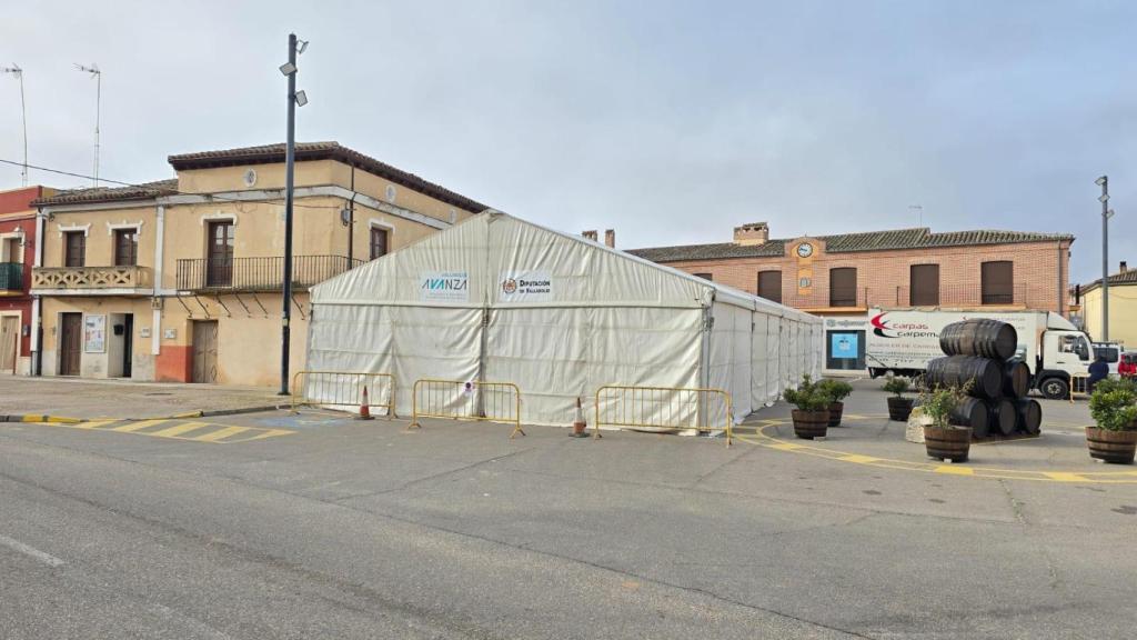 Imagen de archivo de una de las carpas de la Diputación de Valladolid