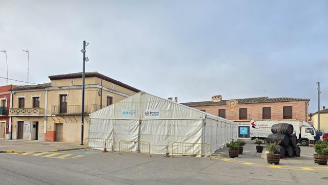 Imagen de archivo de una de las carpas de la Diputación de Valladolid