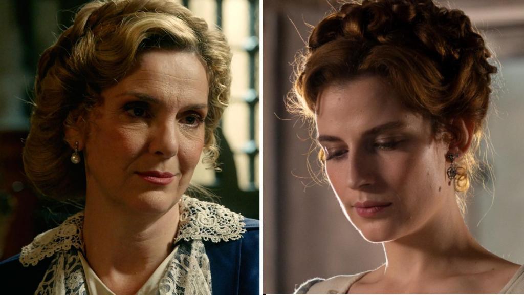 Cruz Ezquerdo, de 'La Promesa', y Rocío Suárez de Puga, de 'Valle Salvaje', en un fotomontaje de BLUPER.