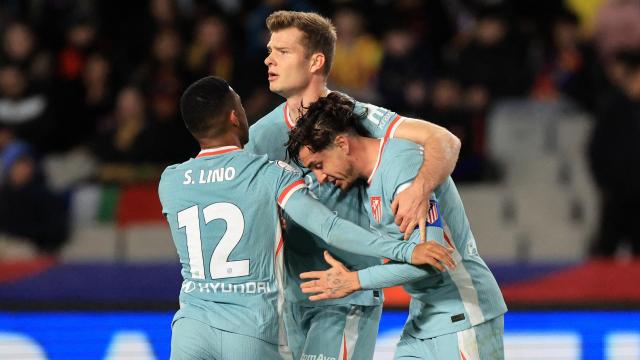 Sorloth celebra su gol contra el Barça.
