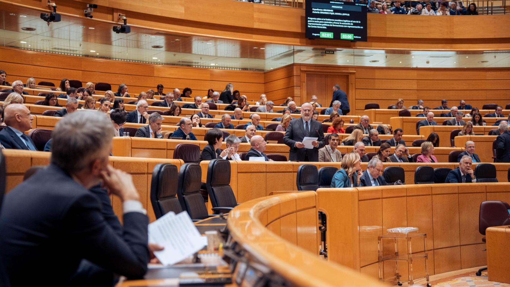 El Senado, reunido en pleno durante la última sesión de control al Gobierno, el martes pasado.