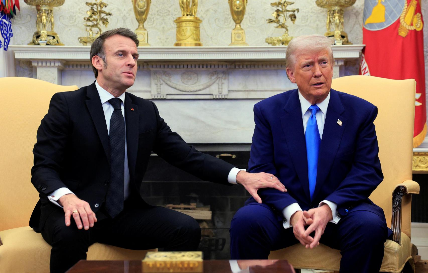 Emmanuel Macron y Donald Trump durante su reunión en la Casa Blanca.
