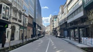 La calle San Andrés de A Coruña tras las obras.