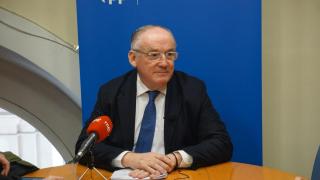 Lorenzo (PP) en A Coruña esta mañana.