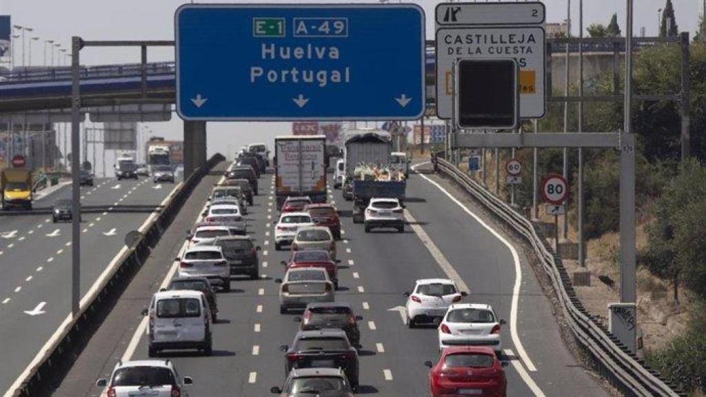 La A-49 en dirección Huelva.