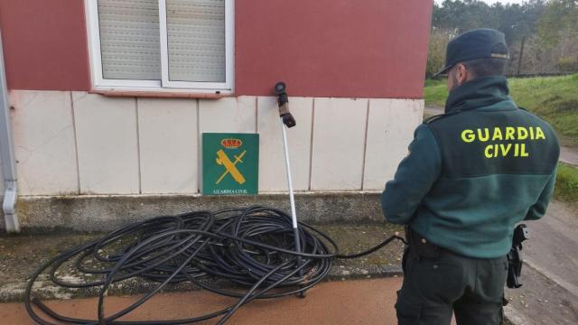 El cableado intervenido en Ourense.