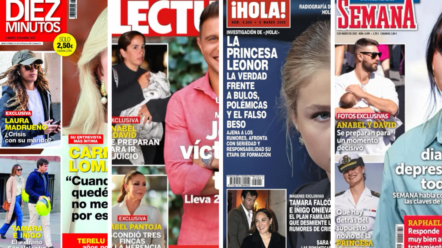 Las portadas de las revistas del corazón de este miércoles, 26 de febrero.