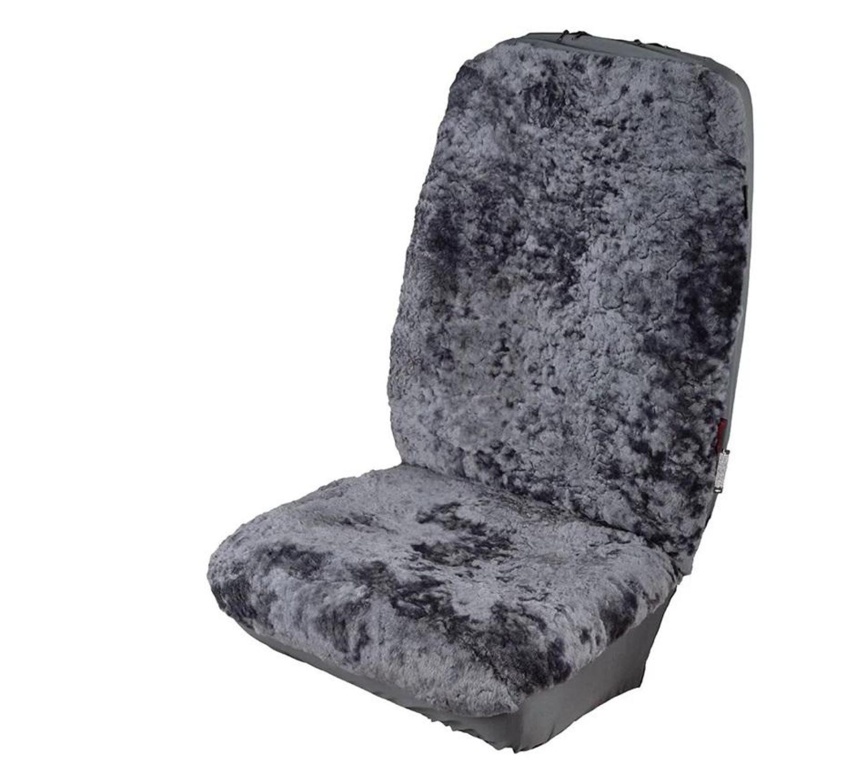 Funda de lana de cordero para asiento de coche de Lidl.