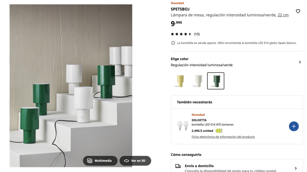 Lámpara de mesa, SPETSBOJ.