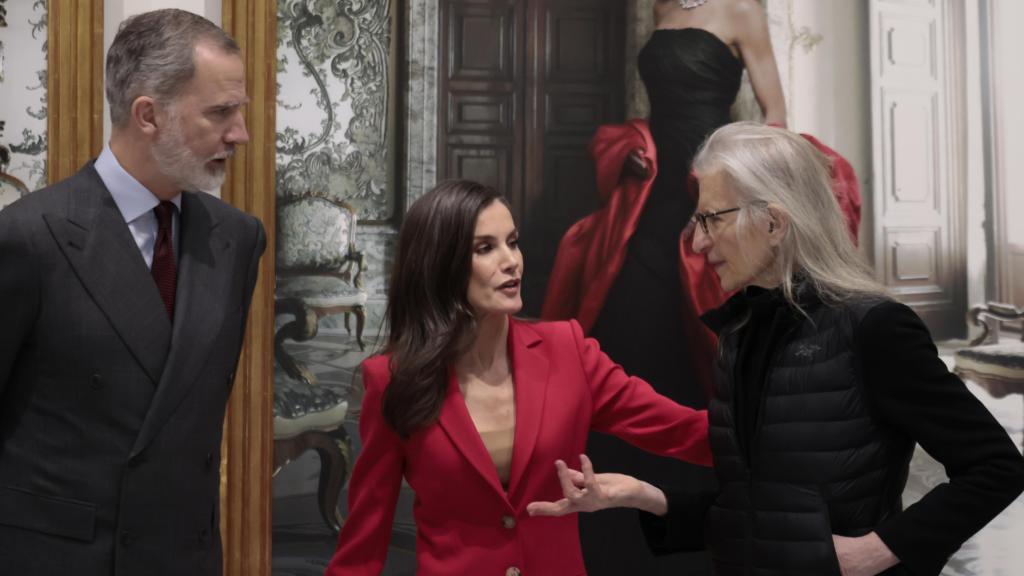 Los Reyes, con la fotógrafa estadounidense Annie Leibovitz.