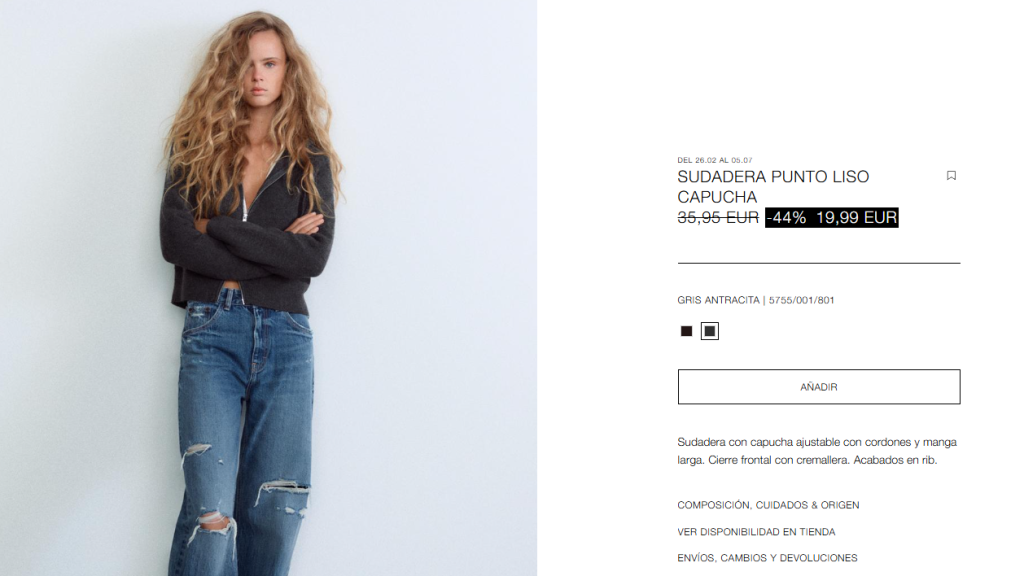 Sudadera. Ref. 5755/001/801