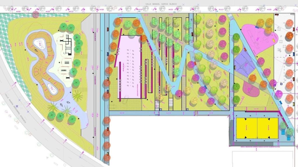 Plano de la nueva plaza de Vistahermosa