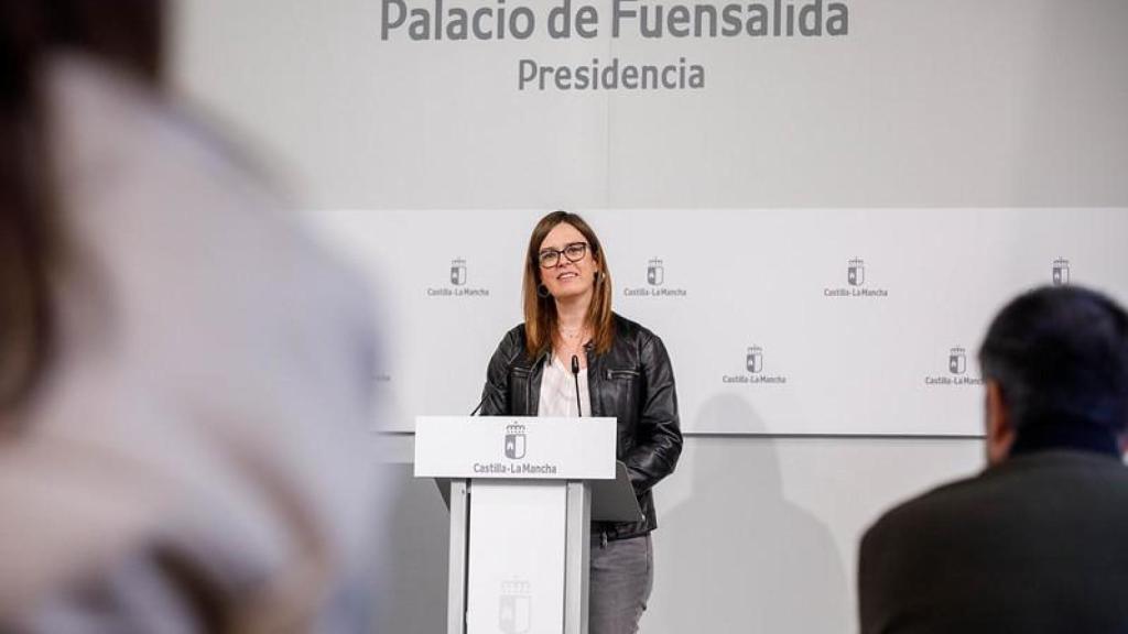 Esther Padilla este miércoles en sala de prensa.