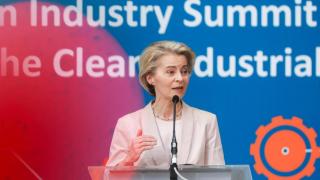 Ursula von der Leyen en un momento de su intervención durante la Cumbre de la Industria Europea celebrada en Antwerp, Bélgica.