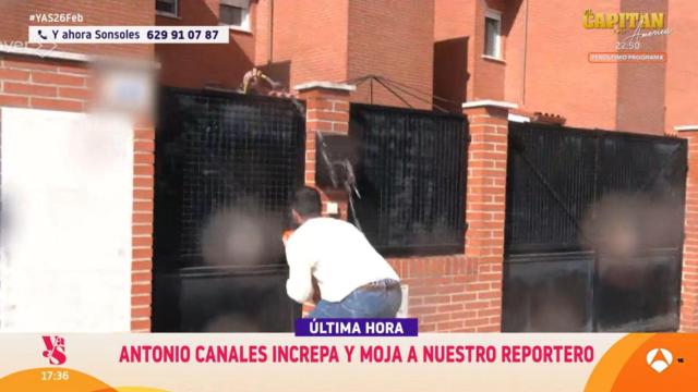 Momento en el que Antonio Canales estalla contra el reportero de 'YAS'.