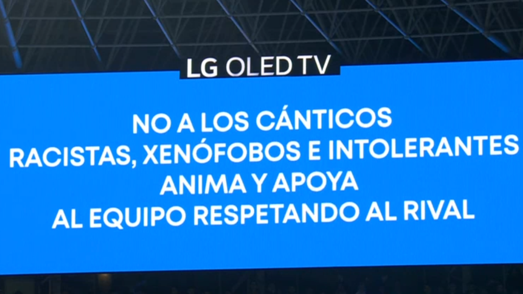 Mensaje mostrado en el videomarcador de Anoeta.