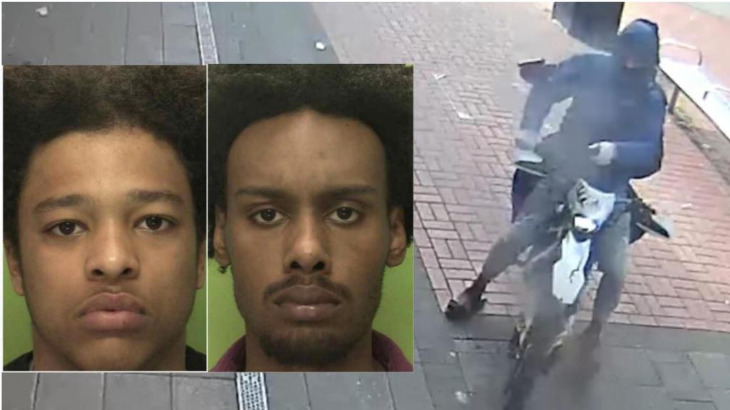 De izquierda a derecha, los delincuentes McLennon y Spencer.