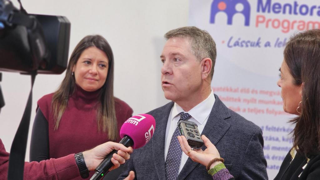 Emiliano García-Page, este miércoles en Nyíregyháza (Hungría).