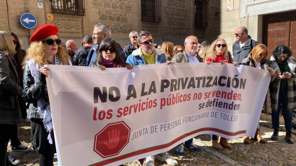 Protesta de la Junta de Personal Funcionario en Toledo.