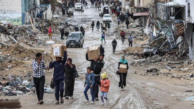 La ayuda humanitaria internacional es fundamental en Palestina.