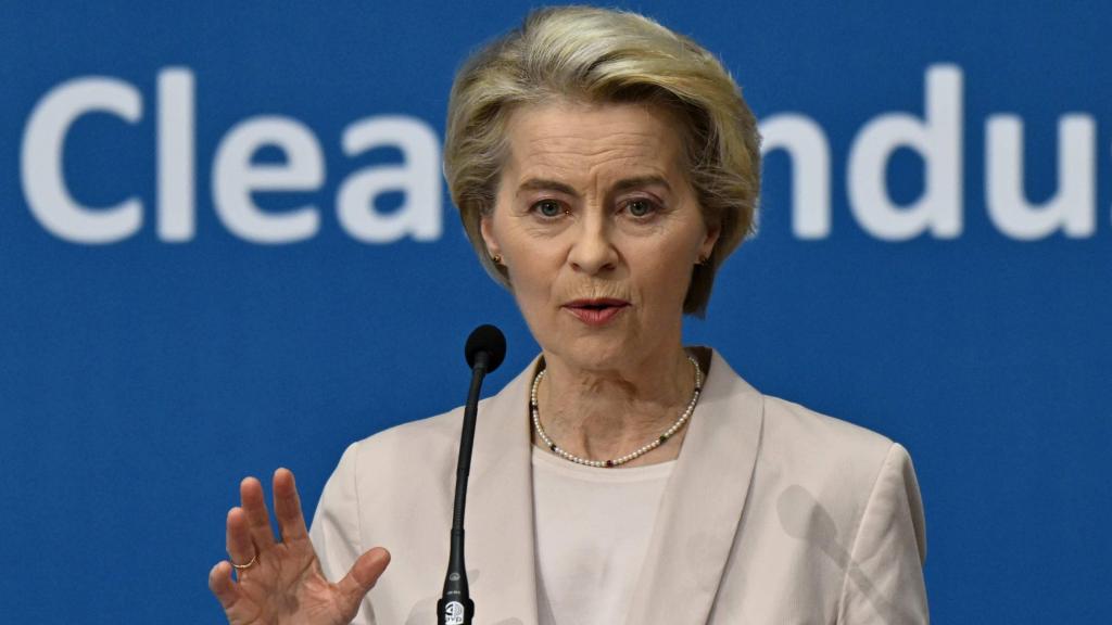 La presidenta de la Comisión Europea, Ursula Von der Leyen, en el evento Clean Industrial Deal, el miércoles 26 de febrero.
