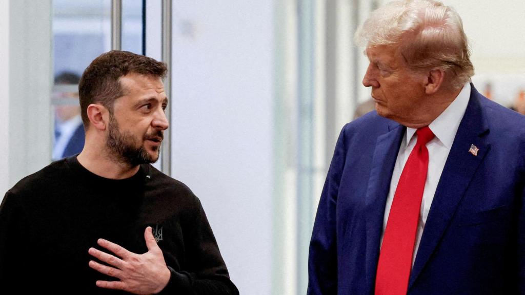 Donald Trump y el presidente de Ucrania, Volodímir Zelenski.