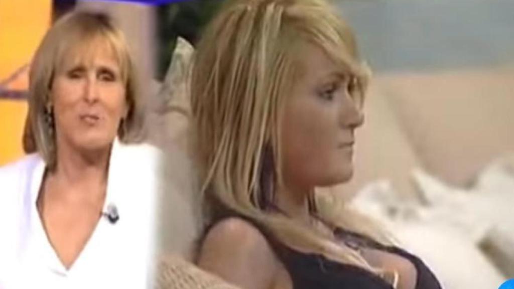 Saray con Mercedes Milá en plató.