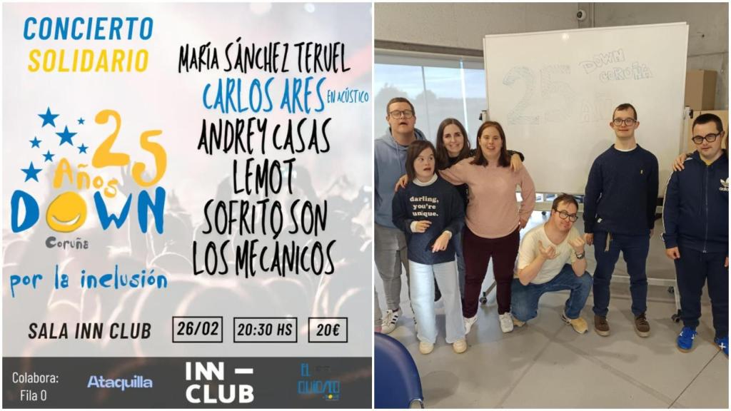La Sala Inn celebrará los 25 años de Down Coruña con un concierto solidario lleno de sorpresas