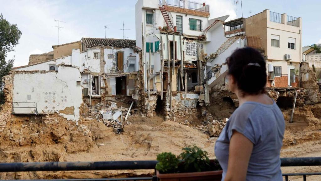 Destrucción del barranco del Poyo a su paso por Chiva. Efe / Kai Försterling