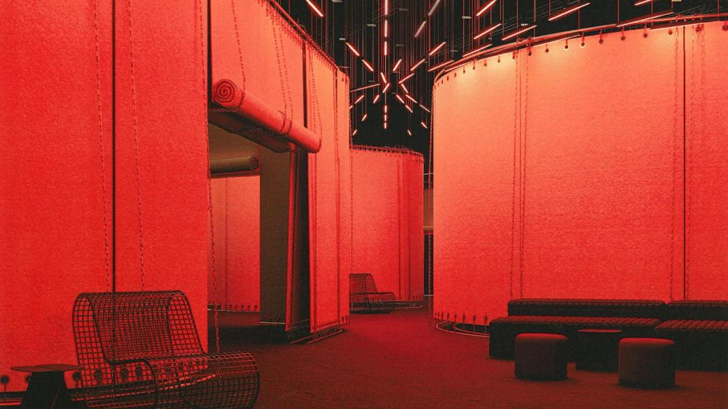 Vista del Guest Lounge de ARCO diseñada por el estudio Mesura. Foto: Mesura