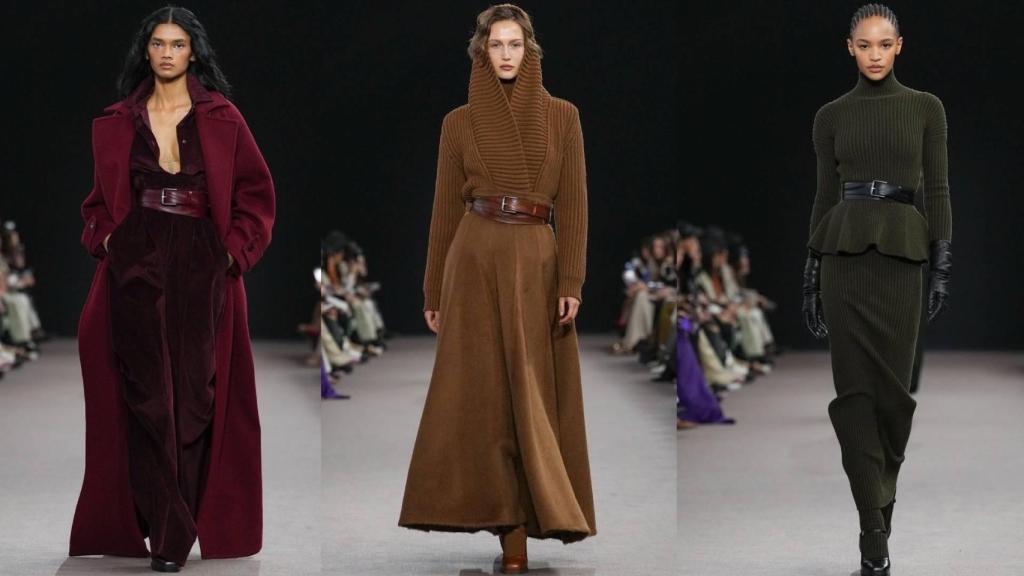SIluetas del desfile de Max Mara en la Fashion Week de Milán 2025.