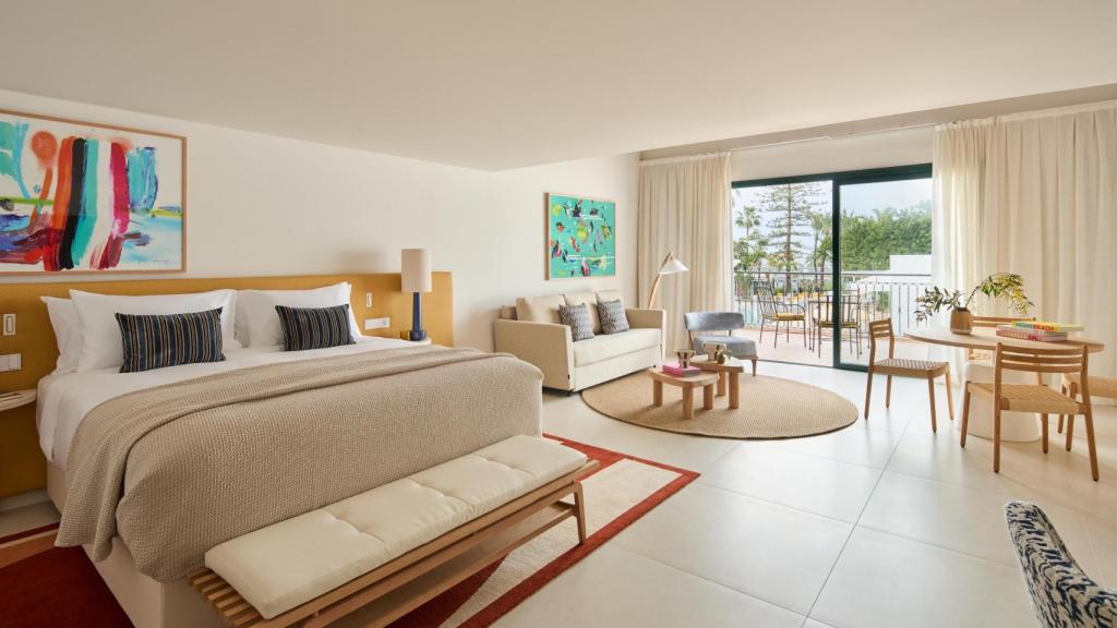 Una de las habitaciones del hotel Los Monteros.