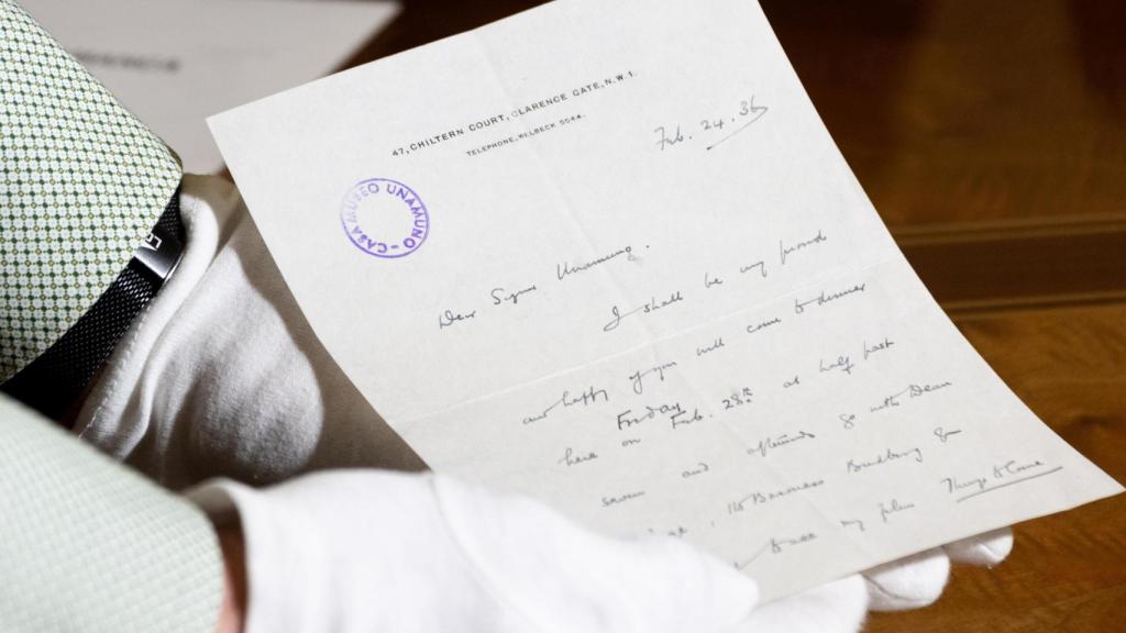 Presentación a los medios de la carta de H.G. Wells a Unamuno