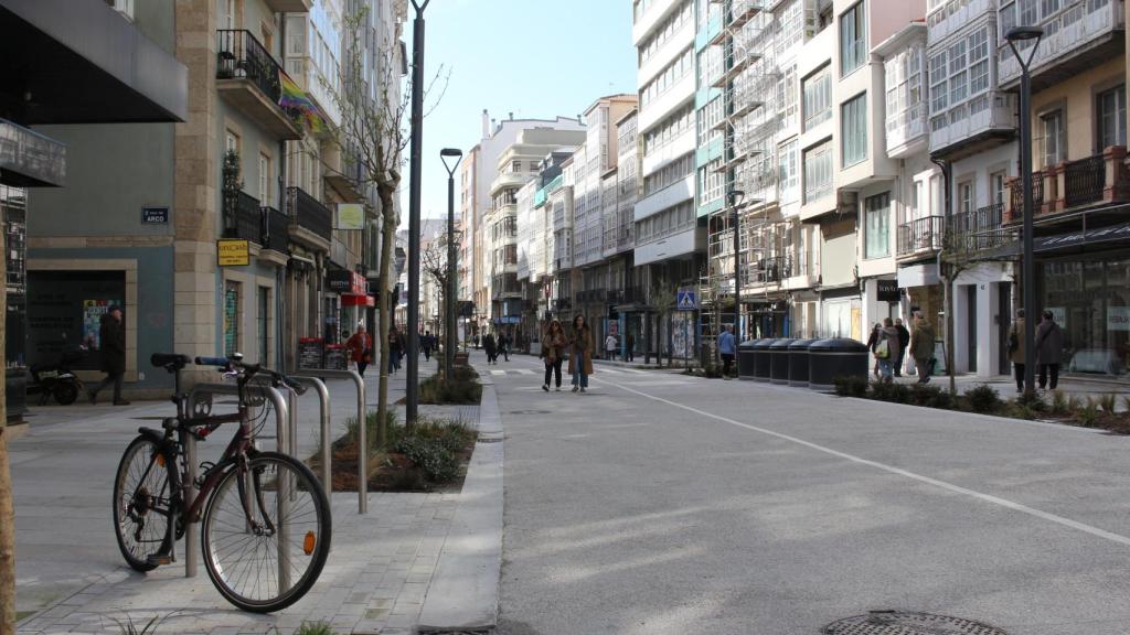 La calle de San Andrés, en A Coruña, tras el fin de las obras.