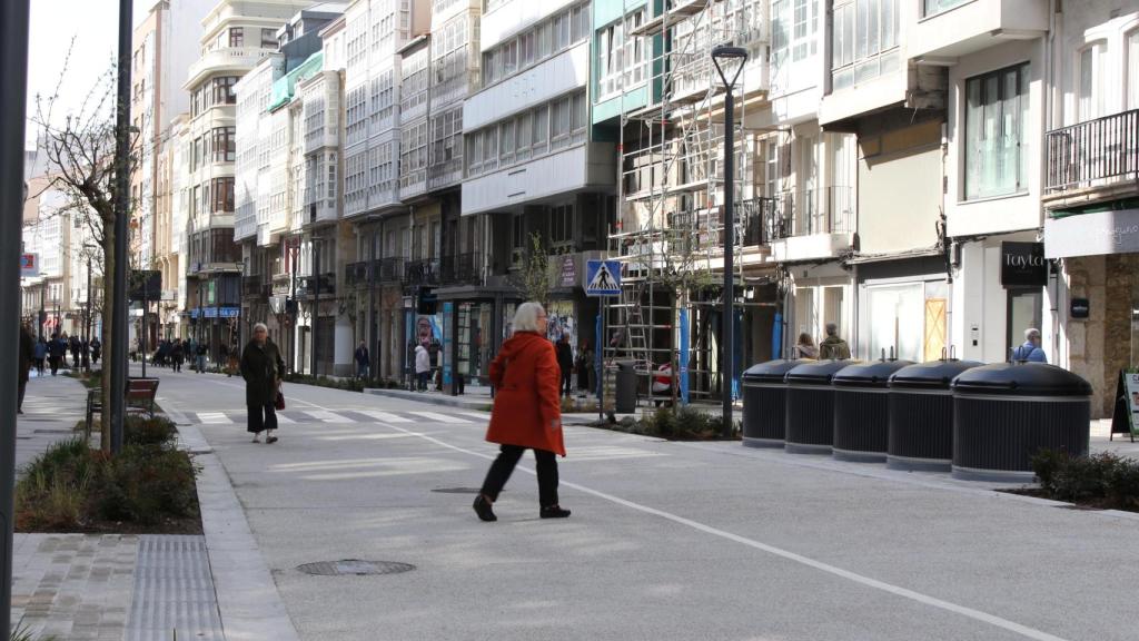 La calle de San Andrés, en A Coruña, tras el fin de las obras.