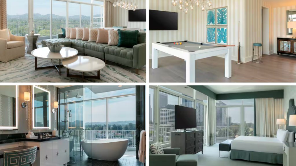 La habitación donde dormirá Karla Sofía Gascón en los Premios Oscar 2025.