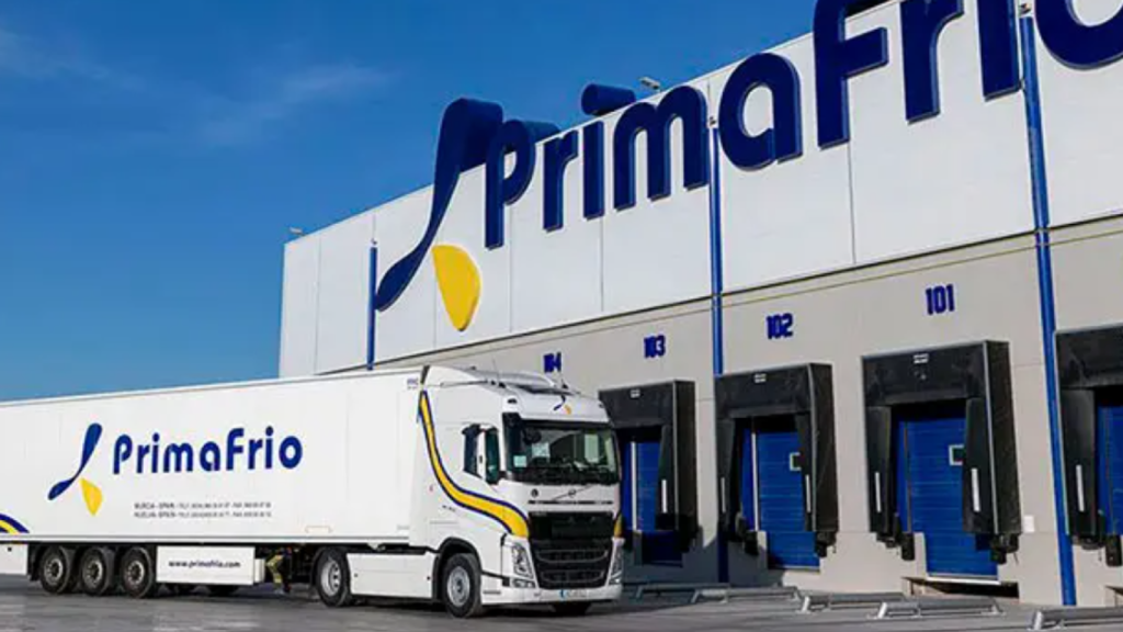 Un camión del Grupo Primafrío.