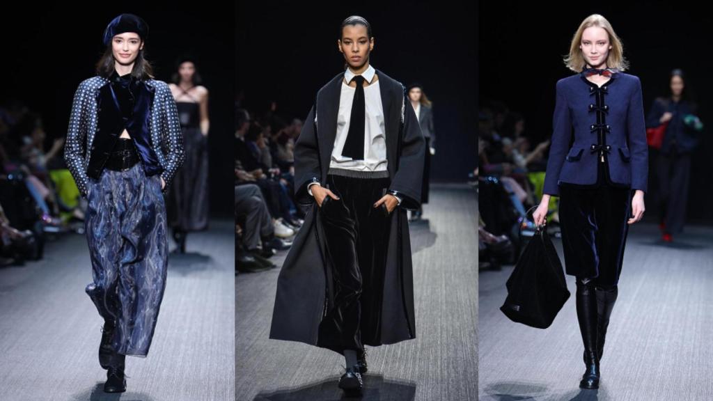 Siluetas de la colección de Emporio Armani.