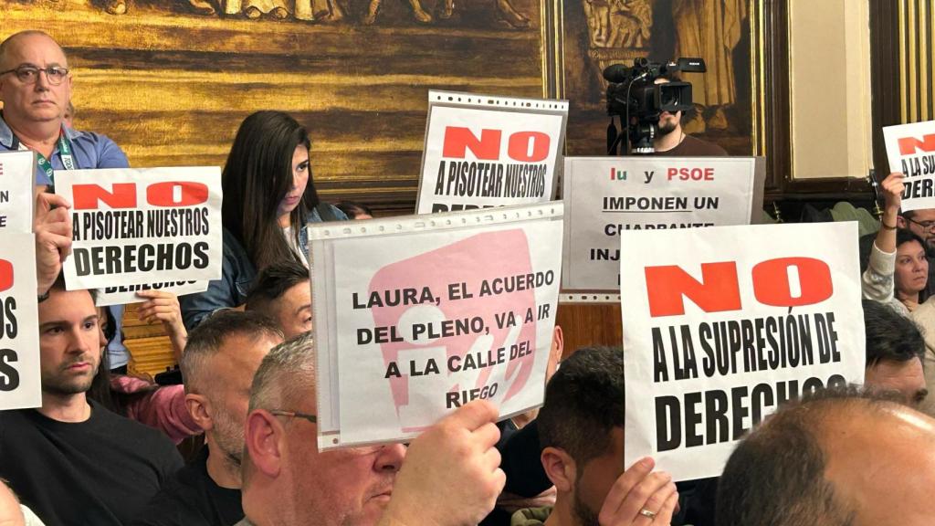 Protesta de los policías municipales