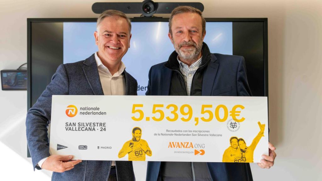 Avanza ONG recibe la donación de los participantes de la San Silvestre Vallecana.
