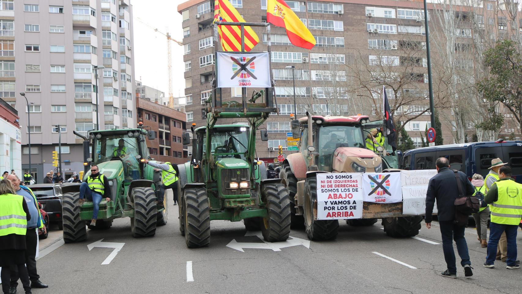 Manifestación de agricultores en Zaragoza