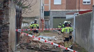 Los Bomberos de Zamora actúan en el derrumbe