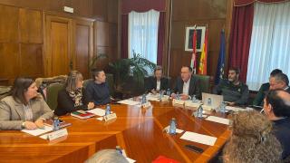 Reunión del subdelegado del Gobierno, Ángel Blanco, con los alcaldes de los pueblos con cuartel de la Guardia Civil