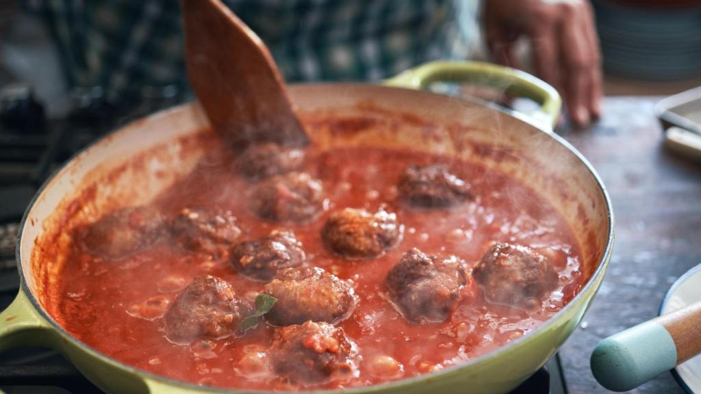 Albóndigas en salsa de tomate.