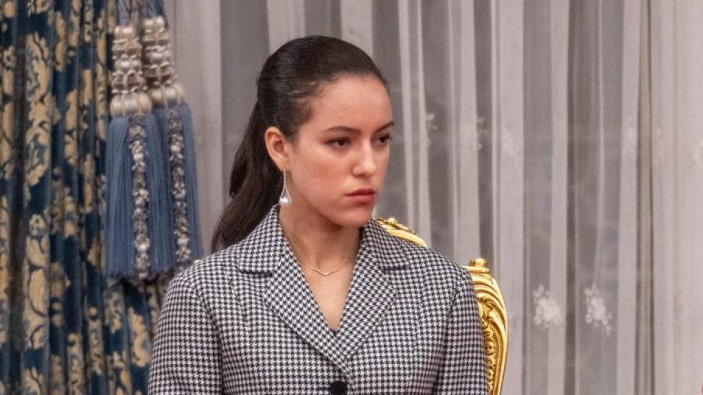 Lalla Khadija, junto a la princesa Lalla Meryem y Brigitte Macron, en octubre de 2024.