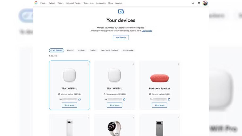 El nuevo hub Tus dispositivos de Google