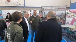 Francisco Cañizares, alcalde de Ciudad Real, este viernes en la VI Feria de Universidades y Estudios Superiores del Colegio Nuestra Señora del Prado.