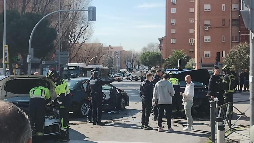 Uno de los coches afectados.